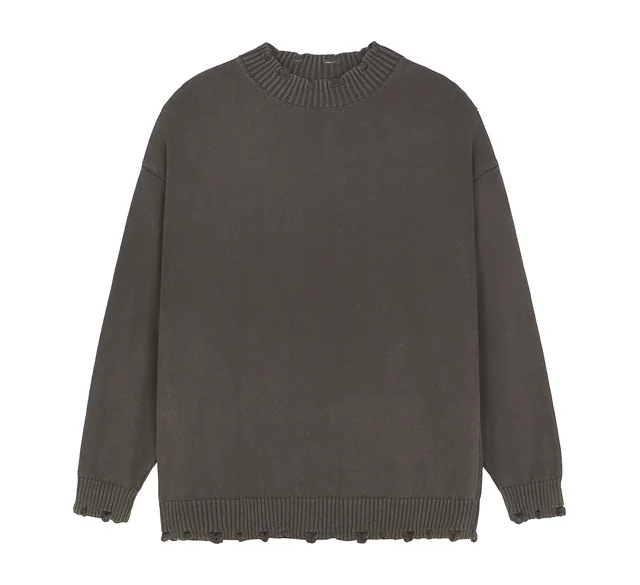 Hand-frayed sweater