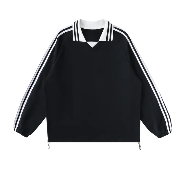 Lapel collar sweatshirt