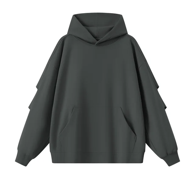 Ruched sleeve hoodie