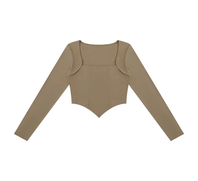 Square neck crop tee
